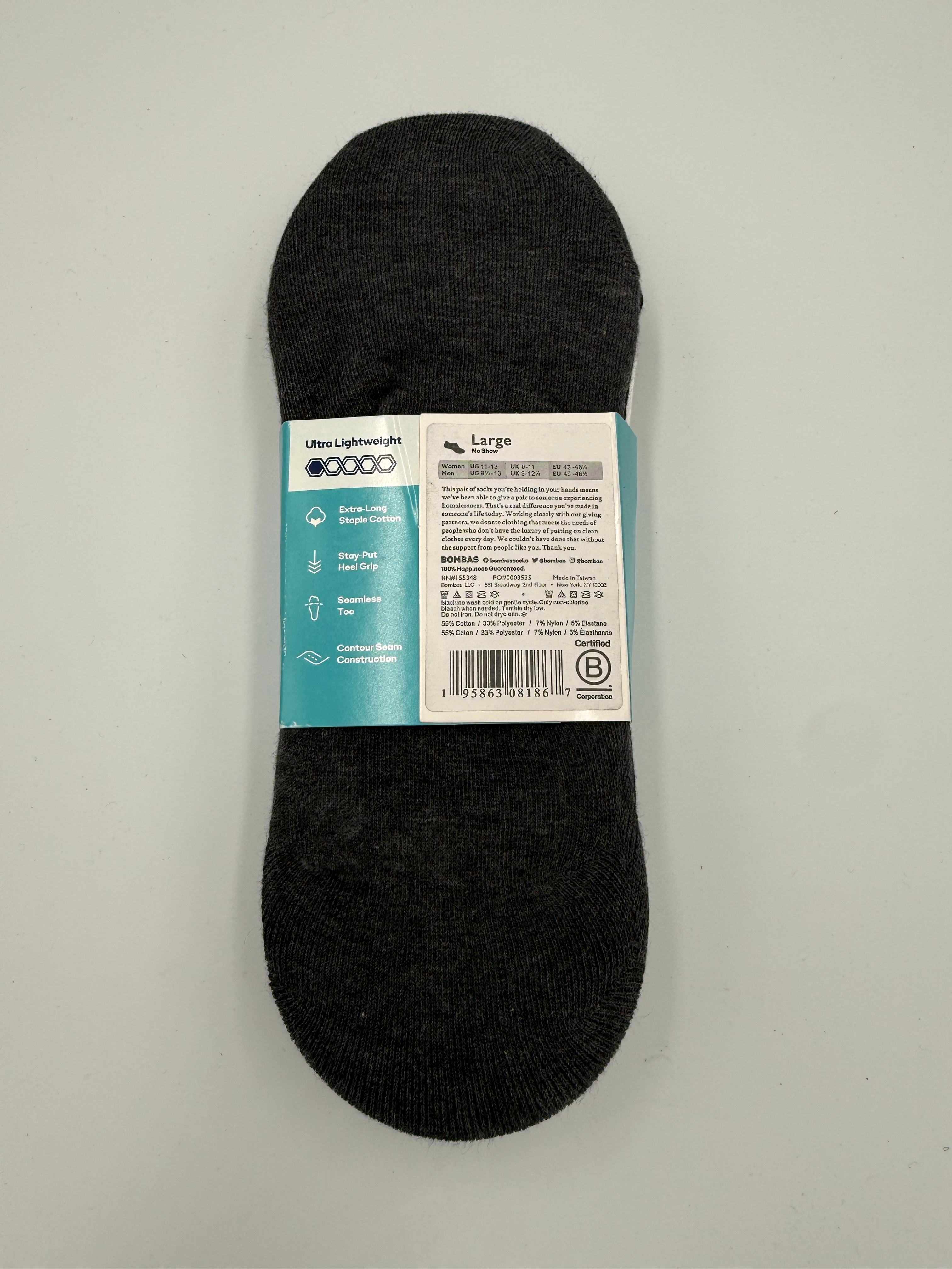 BOMBAS LIGHTWEIGHT NO SHOW 4 PACK
