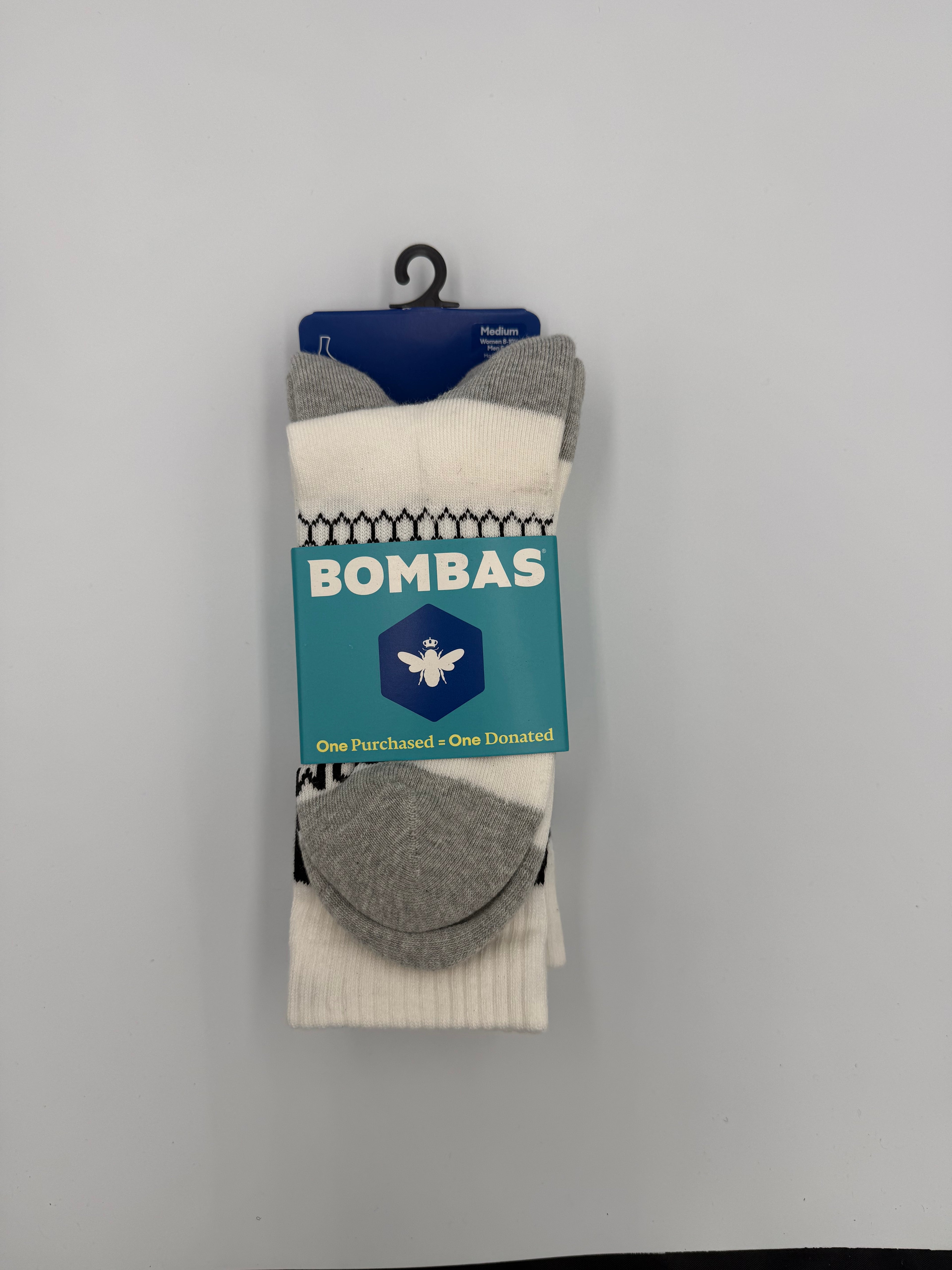 BOMBAS 3 Pack Calf socks stripes sz Medium