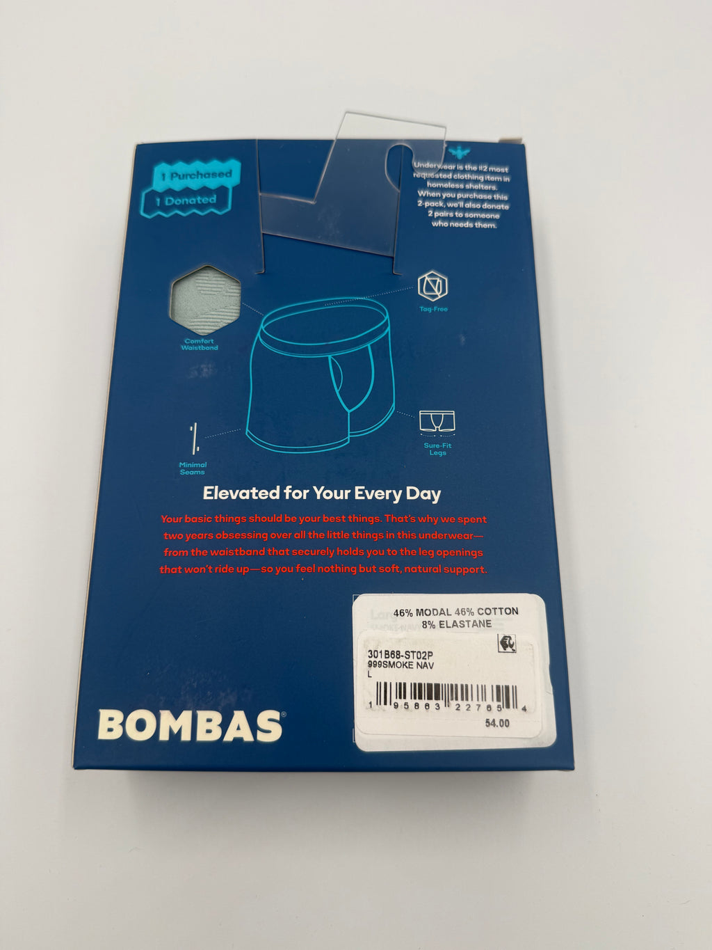 BOMBAS Boxer Brief 2 Pack sz Large