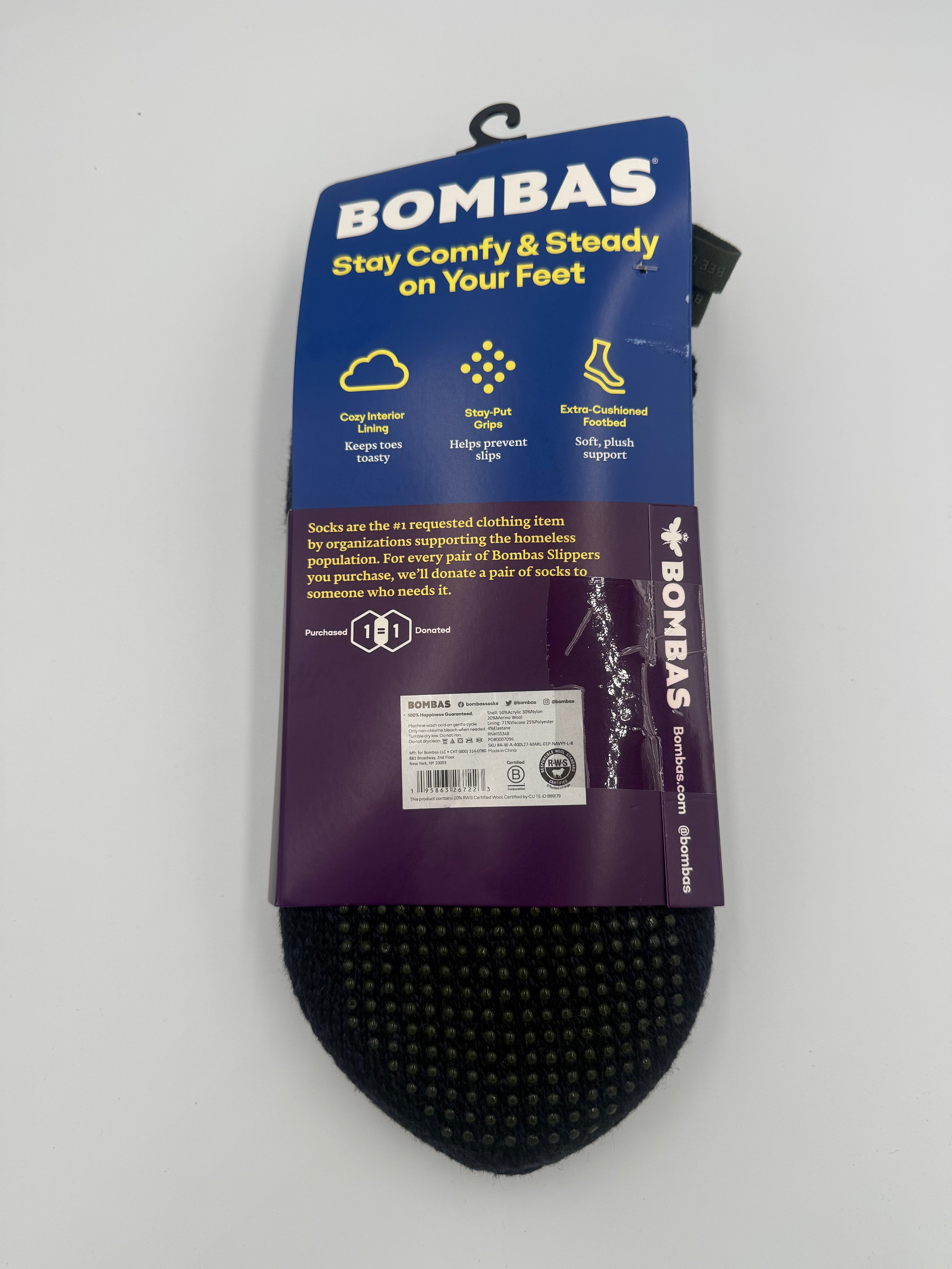 BOMBAS The Gripper Slipper sz Large